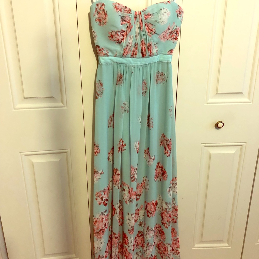 BCBG long floral spring dress